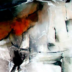 S/T Textura mixta sobre tabla 110x110 cm. Año 2014